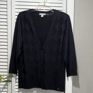 Black Diamond Pattern Cardigan